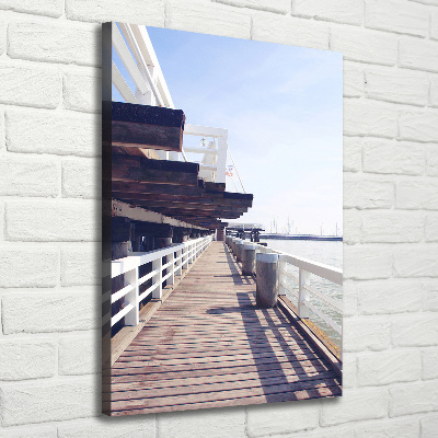 Verticale foto op canvas Pier in Sopot