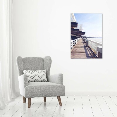 Verticale foto op canvas Pier in Sopot