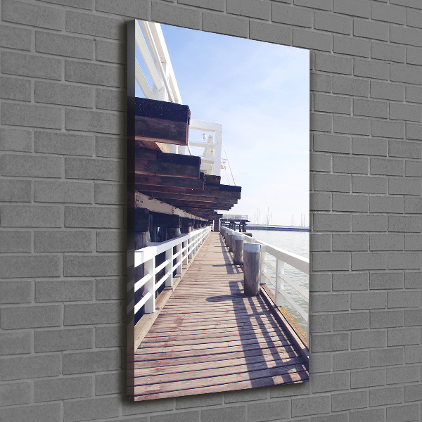 Verticale foto op canvas Pier in Sopot