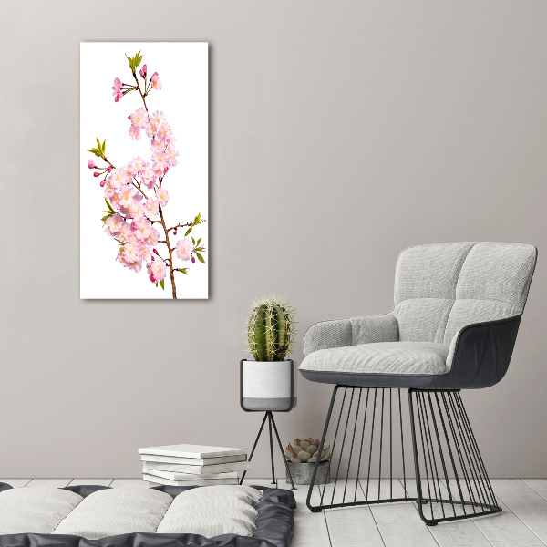 Verticale canvasfoto Kersenbloesems