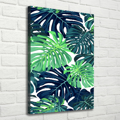 Verticaal canvasschilderij Tropische bladeren