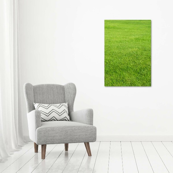 Verticaal canvasschilderij Groen gras
