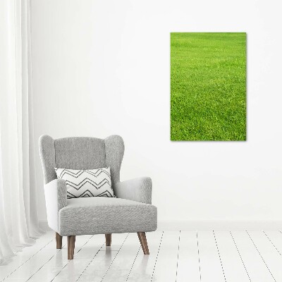 Verticaal canvasschilderij Groen gras