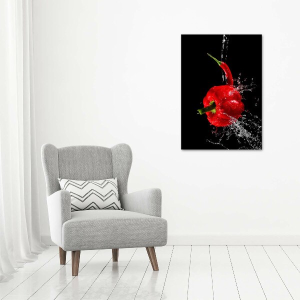 Verticaal schilderij op canvas Twee paprika's