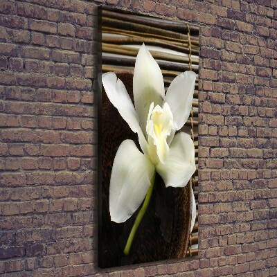 Verticaal canvasschilderij Orchidee