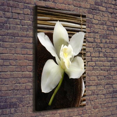 Verticaal canvasschilderij Orchidee