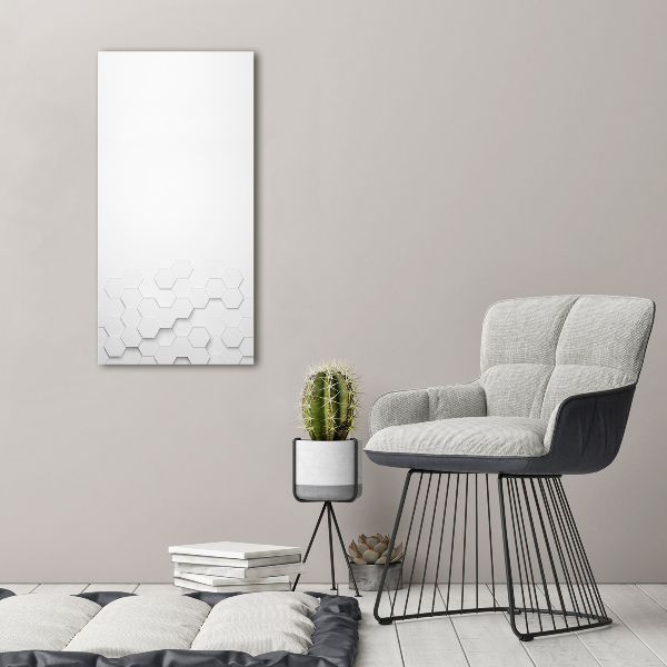 Verticaal canvasschilderij Achtergrond met zeshoeken