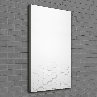 Verticaal canvasschilderij Achtergrond met zeshoeken
