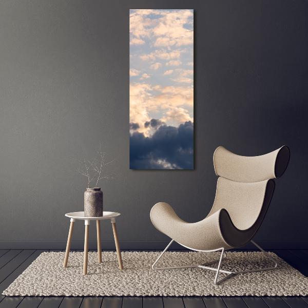 Verticale foto op canvas Wolken aan de hemel