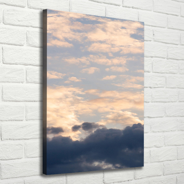 Verticale foto op canvas Wolken aan de hemel