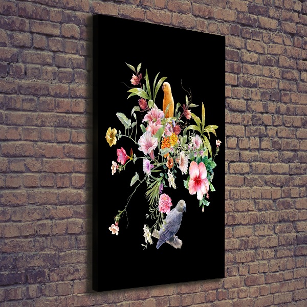 Verticale canvasfoto Hawaiiaans patroon