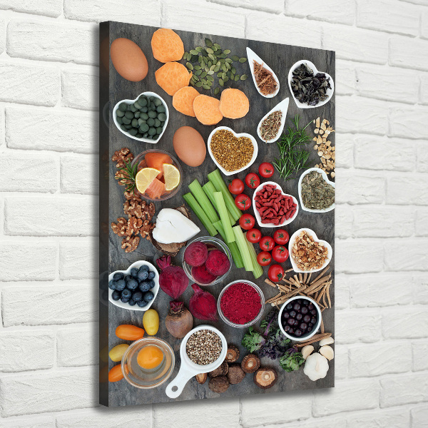Verticale foto op canvas Gezonde voeding