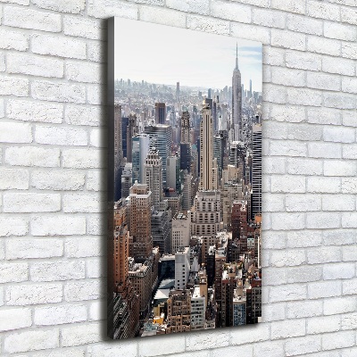 Verticaal canvasschilderij New York