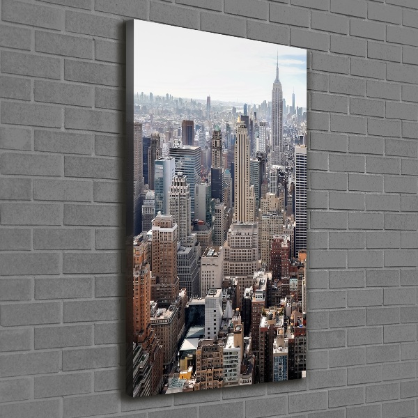 Verticaal canvasschilderij New York