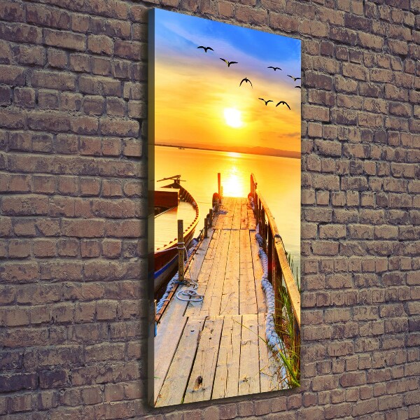 Verticale foto op canvas Meer