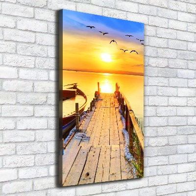 Verticale foto op canvas Meer