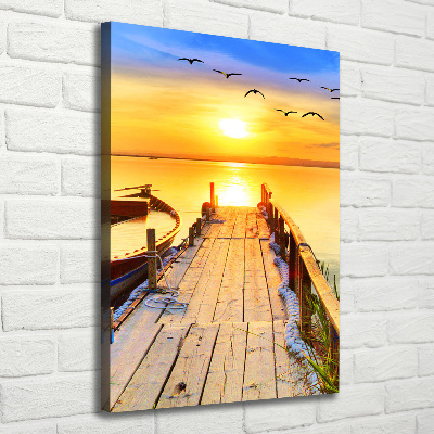 Verticale foto op canvas Meer