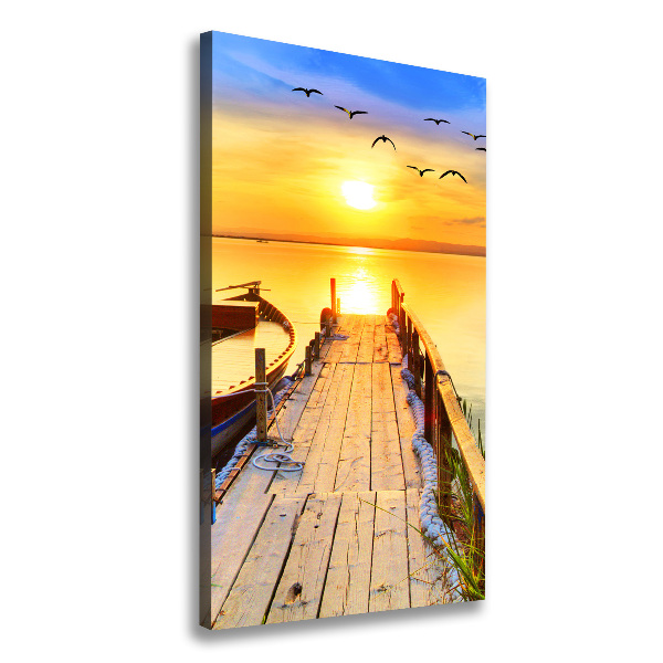 Verticale foto op canvas Meer