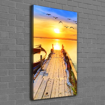 Verticale foto op canvas Meer