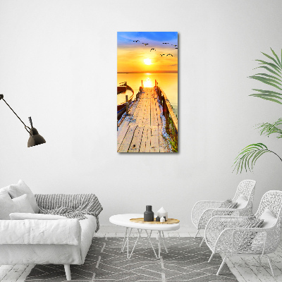 Verticale foto op canvas Meer