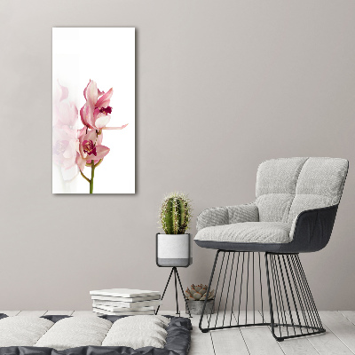 Verticale foto op canvas Roze orchidee