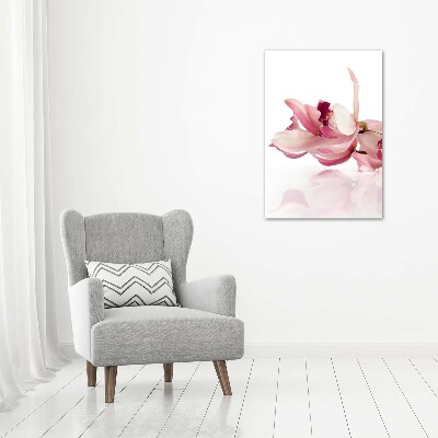 Verticale foto op canvas Roze orchidee