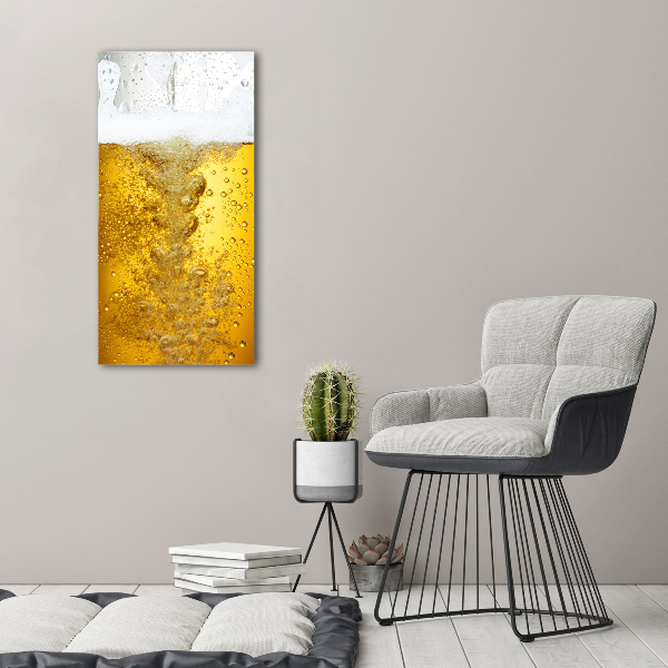 Verticaal canvasschilderij Bier