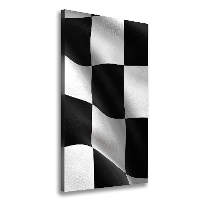 Verticale foto op canvas Finishvlag