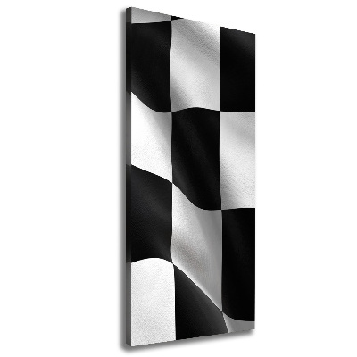 Verticale foto op canvas Finishvlag