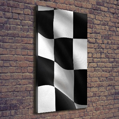 Verticale foto op canvas Finishvlag