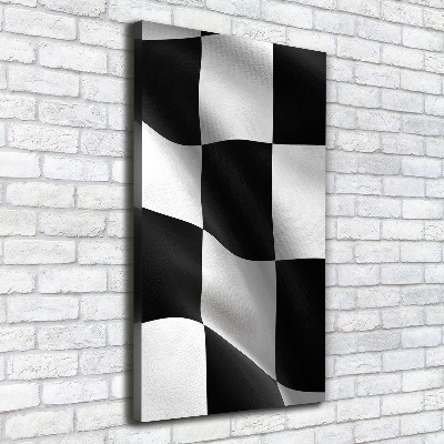 Verticale foto op canvas Finishvlag