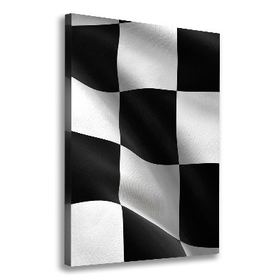 Verticale foto op canvas Finishvlag