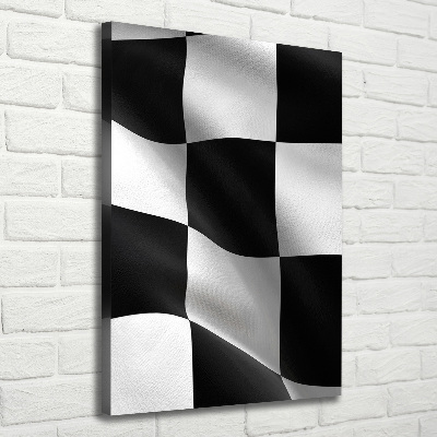 Verticale foto op canvas Finishvlag
