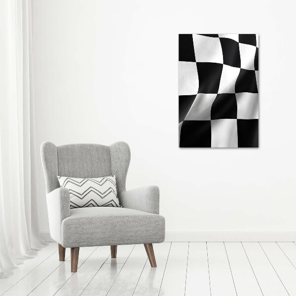 Verticale foto op canvas Finishvlag