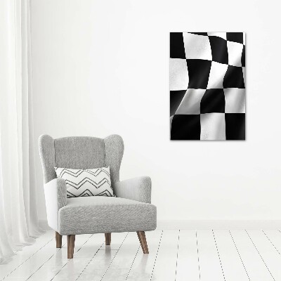 Verticale foto op canvas Finishvlag