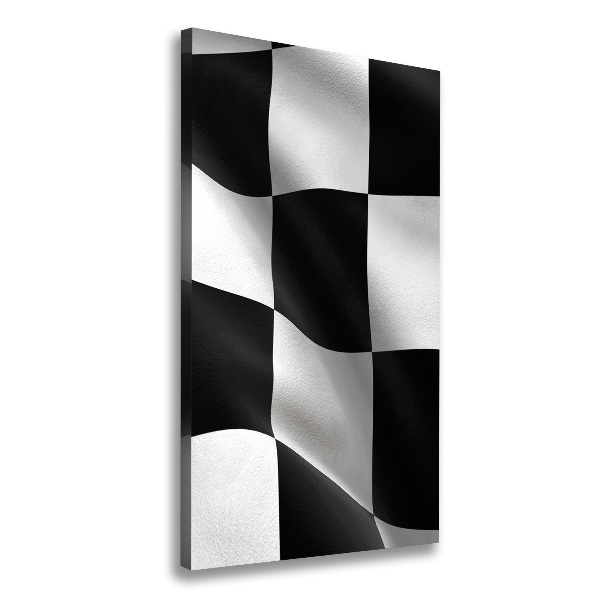 Verticale foto op canvas Finishvlag