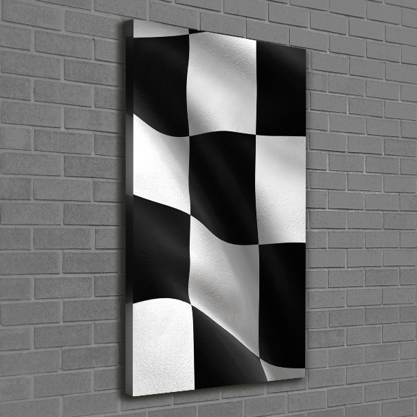 Verticale foto op canvas Finishvlag