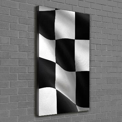 Verticale foto op canvas Finishvlag