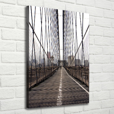 Verticaal canvasschilderij Brooklynbrug
