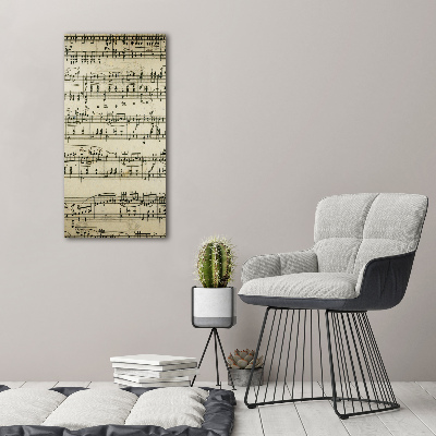 Verticale canvasfoto Aantekeningen over een personeelslid