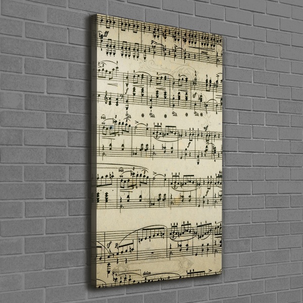 Verticale canvasfoto Aantekeningen over een personeelslid