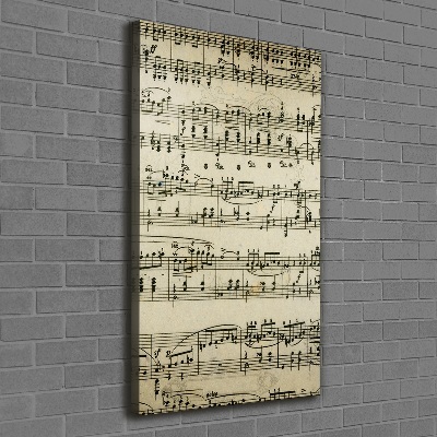 Verticale canvasfoto Aantekeningen over een personeelslid