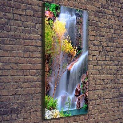 Verticale foto op canvas Waterval