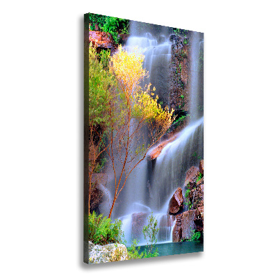 Verticale foto op canvas Waterval