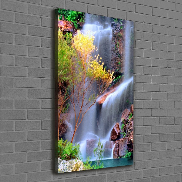 Verticale foto op canvas Waterval