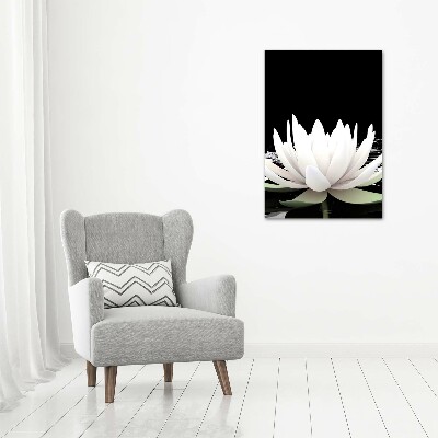 Verticaal schilderij op canvas Lotusbloem