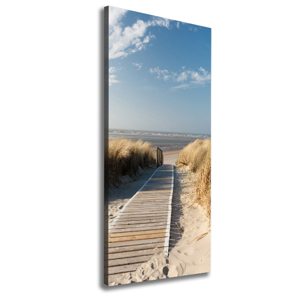 Verticale foto op canvas Pad naar het strand