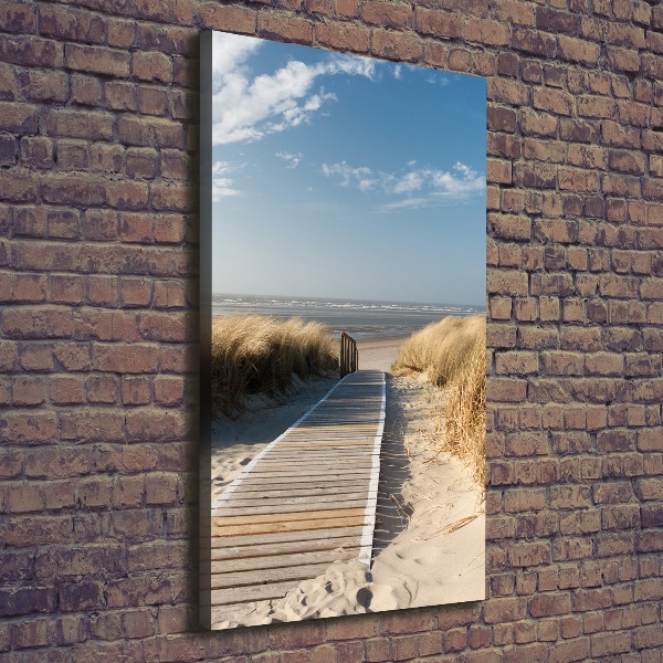 Verticale foto op canvas Pad naar het strand