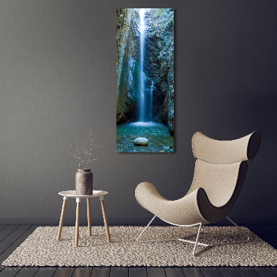 Verticale canvasfoto Waterval