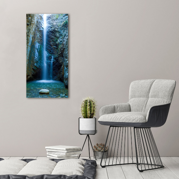 Verticale canvasfoto Waterval